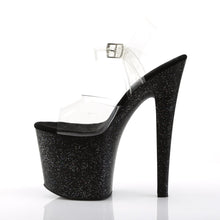 Load image into Gallery viewer, TABOO-708MG 7.5&quot; Heel Clear and Black Pole Dancing Platforms