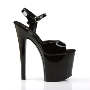 TABOO-709 7.5" Heel Black Patent Pole Dancing Platforms