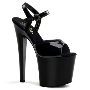 TABOO-709 7.5" Heel Black Patent Pole Dancing Platforms