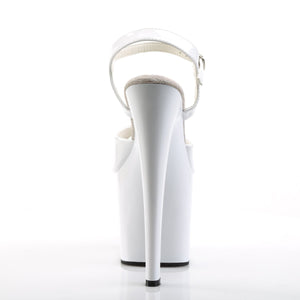 TABOO-709 7.5" Heel White Patent Pole Dancing Platforms