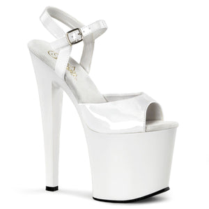 TABOO-709 7.5" Heel White Patent Pole Dancing Platforms