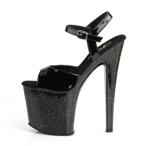 TABOO-709MG 7.5" Heel Black Patent Pole Dancing Platforms