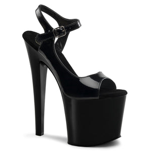 TABOO-714 7.5" Heel Black Patent Pole Dancing Platforms