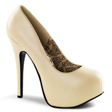 Load image into Gallery viewer, TEEZE-06 Bordello Hidden Platform 6&quot; Heel Cream Pu Sexy Shoe