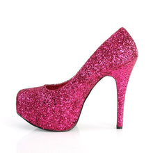 Load image into Gallery viewer, TEEZE-06GW Pink Label 6&quot; Heel Hot Pink Glitter Platform Shoe