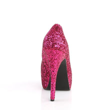 Load image into Gallery viewer, TEEZE-06GW Pink Label 6&quot; Heel Hot Pink Glitter Platform Shoe