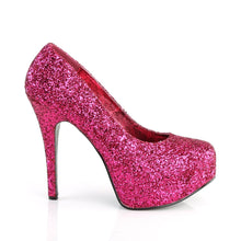 Load image into Gallery viewer, TEEZE-06GW Pink Label 6&quot; Heel Hot Pink Glitter Platform Shoe