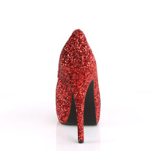 Load image into Gallery viewer, TEEZE-06GW Pink Label 6 Inch Heel Red Glitter Platform Shoes