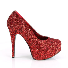 Load image into Gallery viewer, TEEZE-06GW Pink Label 6 Inch Heel Red Glitter Platform Shoes