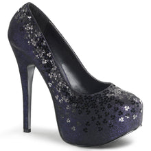 Load image into Gallery viewer, TEEZE-06SQ Fabulicious 6&quot; Heel Navy Blue Sequins Sexy Shoes