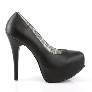 TEEZE-06W Pleaser Pink Label 6 Inch Heel Black Platform Shoe