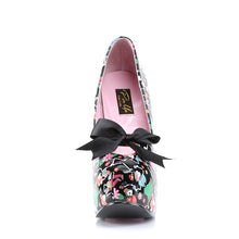 Load image into Gallery viewer, TEEZE-12-4 Pin Up 6&quot; Heel Black with Muertos Print Platforms