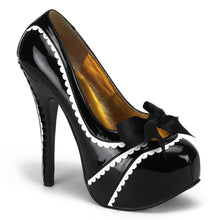 Load image into Gallery viewer, TEEZE-14 Hidden Platform 6&quot; Heel Black and White Sexy Shoes