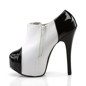 TEEZE-20 Hidden Platform 6" Heel White Matt Sexy Shoes