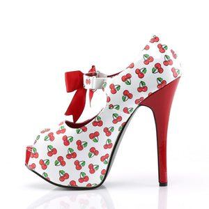 TEEZE-25-3 Pin Up Couture 6 Inch Heel Cherries Platforms