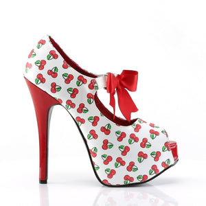 TEEZE-25-3 Pin Up Couture 6 Inch Heel Cherries Platforms