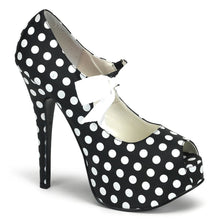 Load image into Gallery viewer, TEEZE-25 Hidden Platform Black &amp; White Polka Dot Sexy Shoes