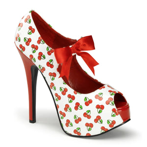 TEEZE-25-3 Pin Up Couture 6 Inch Heel Cherries Platforms