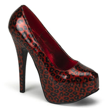 Load image into Gallery viewer, TEEZE-37 Hidden Platform 6 Inch Heel Red Cheetah Sexy Shoes