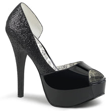 Load image into Gallery viewer, TEEZE-41W Pleaser Pink Label 6 Inch Heel Black Platform Shoe