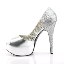 Load image into Gallery viewer, TEEZE-41W Pleaser Pink Label 6&quot; Heel Silver Platform Shoes