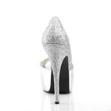 Load image into Gallery viewer, TEEZE-41W Pleaser Pink Label 6&quot; Heel Silver Platform Shoes