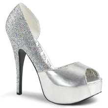 Load image into Gallery viewer, TEEZE-41W Pleaser Pink Label 6&quot; Heel Silver Platform Shoes