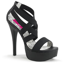 Load image into Gallery viewer, TEEZE-47W Pleaser Pink Label 6 Inch Heel Black Platform Shoe