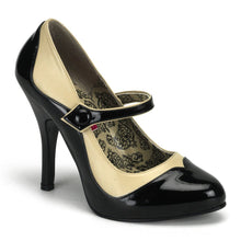 Load image into Gallery viewer, TEMPT-07 Burlesque 4.5&quot; Heel Black-Cream Pu Sexy Shoes