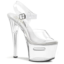 Load image into Gallery viewer, TIPJAR-708-2 Pleaser 7&quot; Heel Clear Pole Dancing Platforms