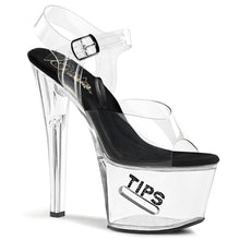 Load image into Gallery viewer, TIPJAR-708-5 7&quot; Heel Clear and Black Pole Dancing Platforms