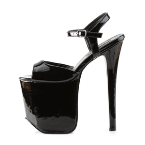 TRAMP-709 Devious Fetish 7 Inch Heel Black Platforms Shoes