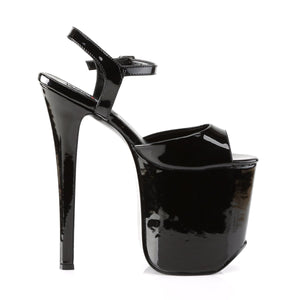 TRAMP-709 Devious Fetish 7 Inch Heel Black Platforms Shoes