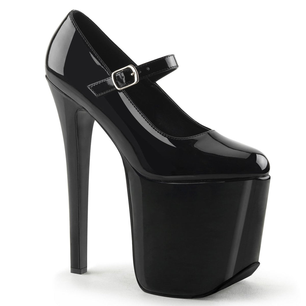 TRAMP-756 Devious Fetish 7 Inch Heel Black Platforms Shoes