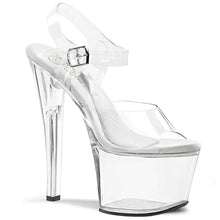 Load image into Gallery viewer, TREASURE-708 Pleaser 7&quot; Heel Clear Pole Dancing Platforms