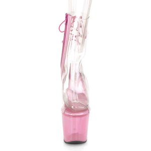 UNICORN-1018C 7 Inch Clear Bubble Gum Pink Tinted Sexy Shoes