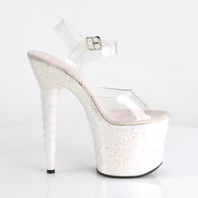 Load image into Gallery viewer, UNICORN-708LG Pleaser 7&quot; Heel Clear Opal Glitter Sexy Shoes