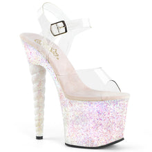 Load image into Gallery viewer, UNICORN-708LG Pleaser 7&quot; Heel Clear Opal Glitter Sexy Shoes