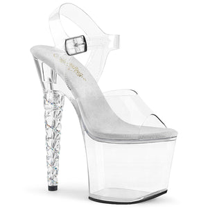 UNICORN-708RSH Pleaser 7" Heel Clear Pole Dancing Platforms