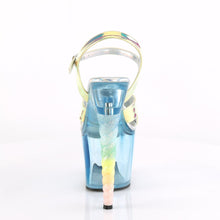 Load image into Gallery viewer, UNICORN-711T 7&quot; Heel Green Baby Blue Tinted Strippers Shoes