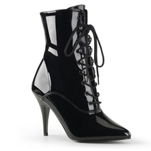 Load image into Gallery viewer, VANITY-1020 Ankle Boots 4&quot; Heel Black Patent Fetish Footwear