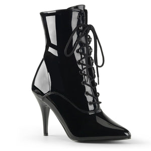 VANITY-1020 Ankle Boots 4" Heel Black Patent Fetish Footwear