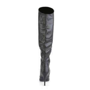 VANITY-2013 Knee Highs 4" Heel Black Leather Fetish Footwear