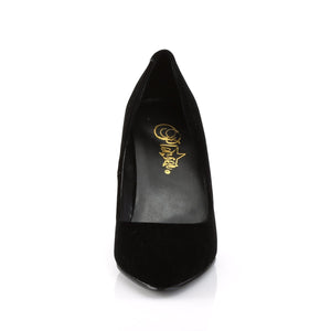 VANITY-420 Pleaser Shoe 4" Heel Black Velvet Fetish Footwear