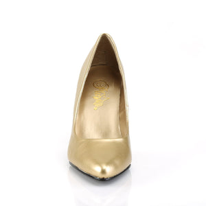 VANITY-420 Pleaser Shoes 4 Inch Heel Gold Fetish Footwear