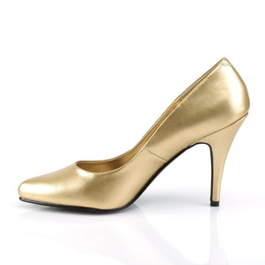 VANITY-420 Pleaser Shoes 4 Inch Heel Gold Fetish Footwear