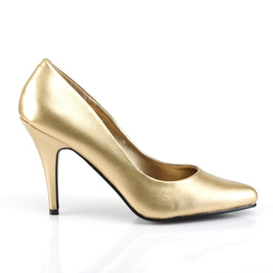 VANITY-420 Pleaser Shoes 4 Inch Heel Gold Fetish Footwear