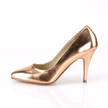 Load image into Gallery viewer, VANITY-420 Shoes 4&quot; Heel Rose Gold Metallic Fetish Footwear