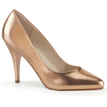 Load image into Gallery viewer, VANITY-420 Shoes 4&quot; Heel Rose Gold Metallic Fetish Footwear