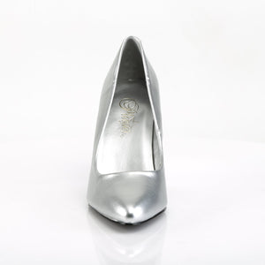 VANITY-420 Pleaser Shoes 4 Inch Heel Silver Fetish Footwear